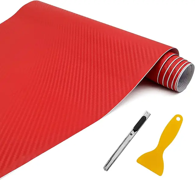 Vinil Automotivo Fibra de Carbono Preto VViViD com Kit 3M (1,5ft x 5ft)