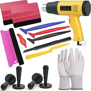 Pistola de Ar Quente Spanno para Envelopamento, Kit Automotivo para Insulfilm e Vinil (Inclui Soprador Térmico)